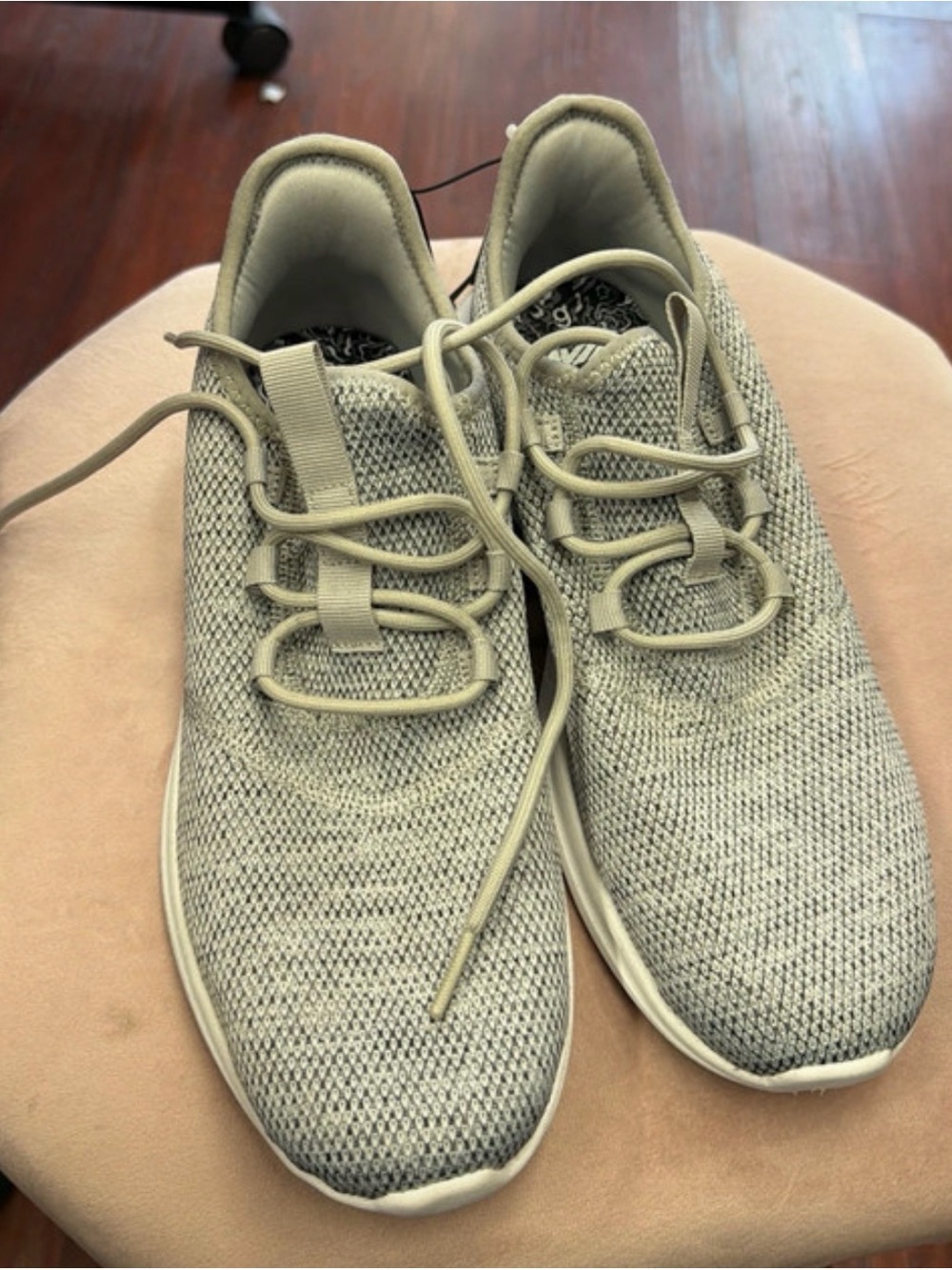 Avia Men's Knit Athletic Sneakers - Light Gray/Taupe